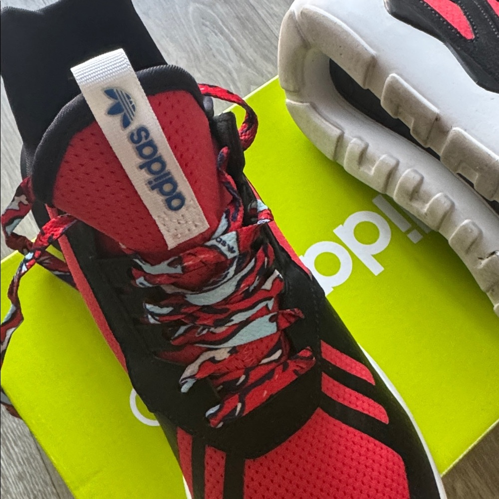 Adidas Black and Red Athletic Shoes - Picture 3 of 6